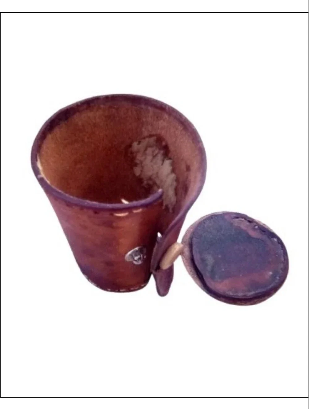Vintage German Nesting Shot Glasses Set of 4 Leather Travel Case MCM Barware